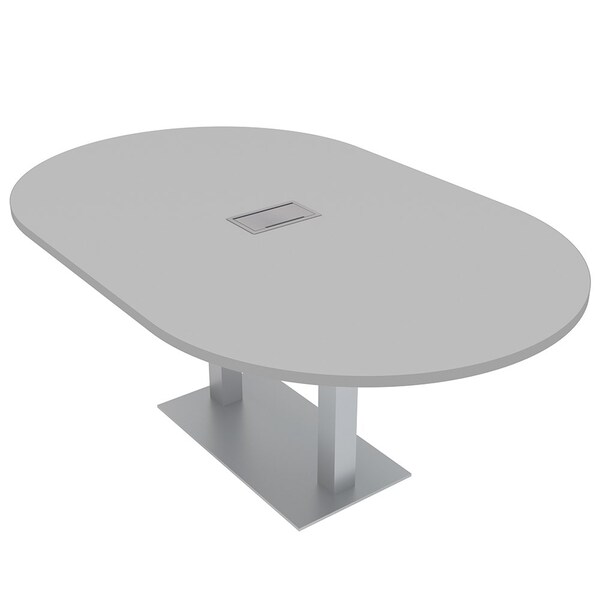 45.25 in W, 84 in L, 29 in H, Engineered Wood Top, Grey